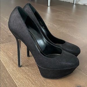 Sergio Rossi Black Piper UPT heels sz 36 w Box
